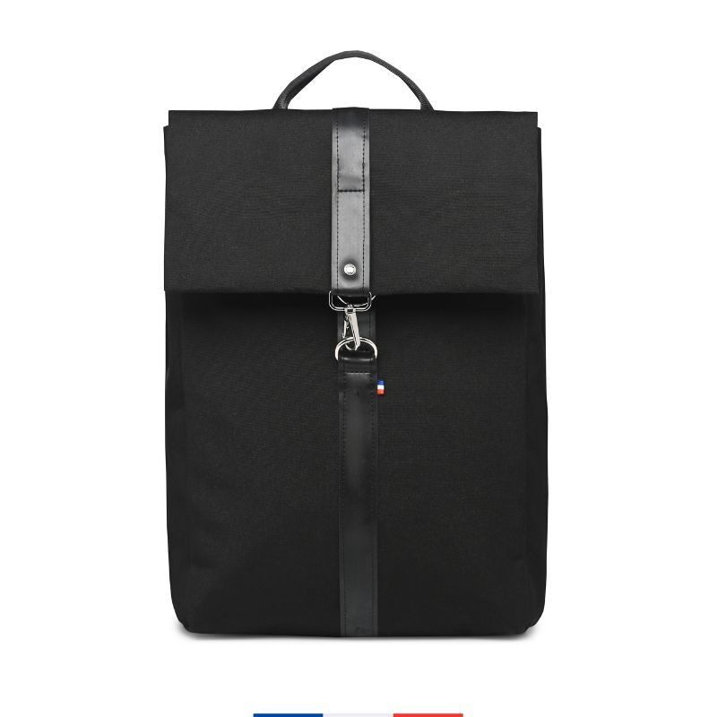 Zaino nero realizzato in Francia e riciclato - SAINT LAZARE