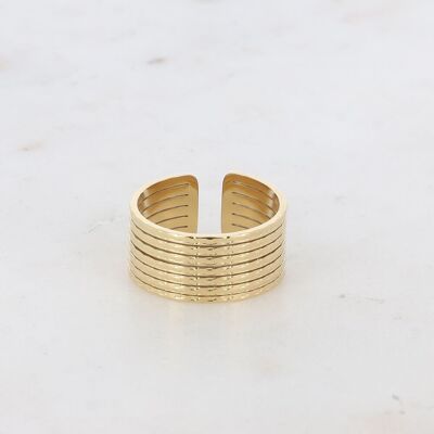 Anillo - líneas efecto martillado
