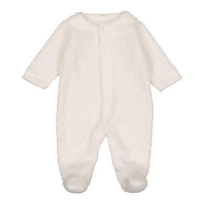 WHITE FAUX FUR BABY PYJAMAS -DONNA