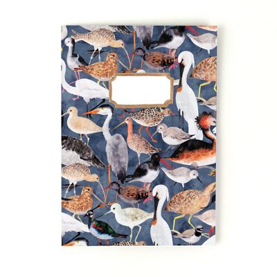 Cuaderno con estampado de aves de humedales de Aestes