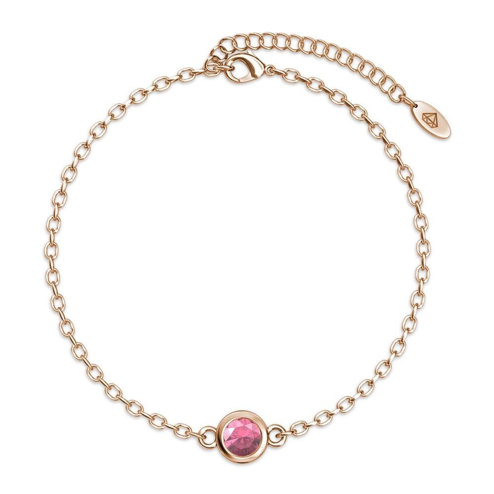 Bracciale con pietra della nascita - rosa e oro rosa