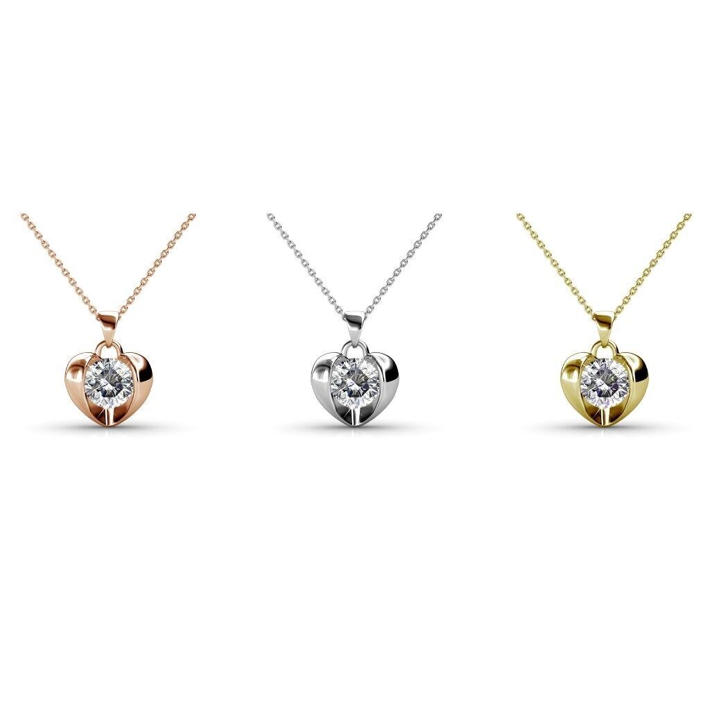 Collana Simply Love: oro, oro rosa, argento e cristallo