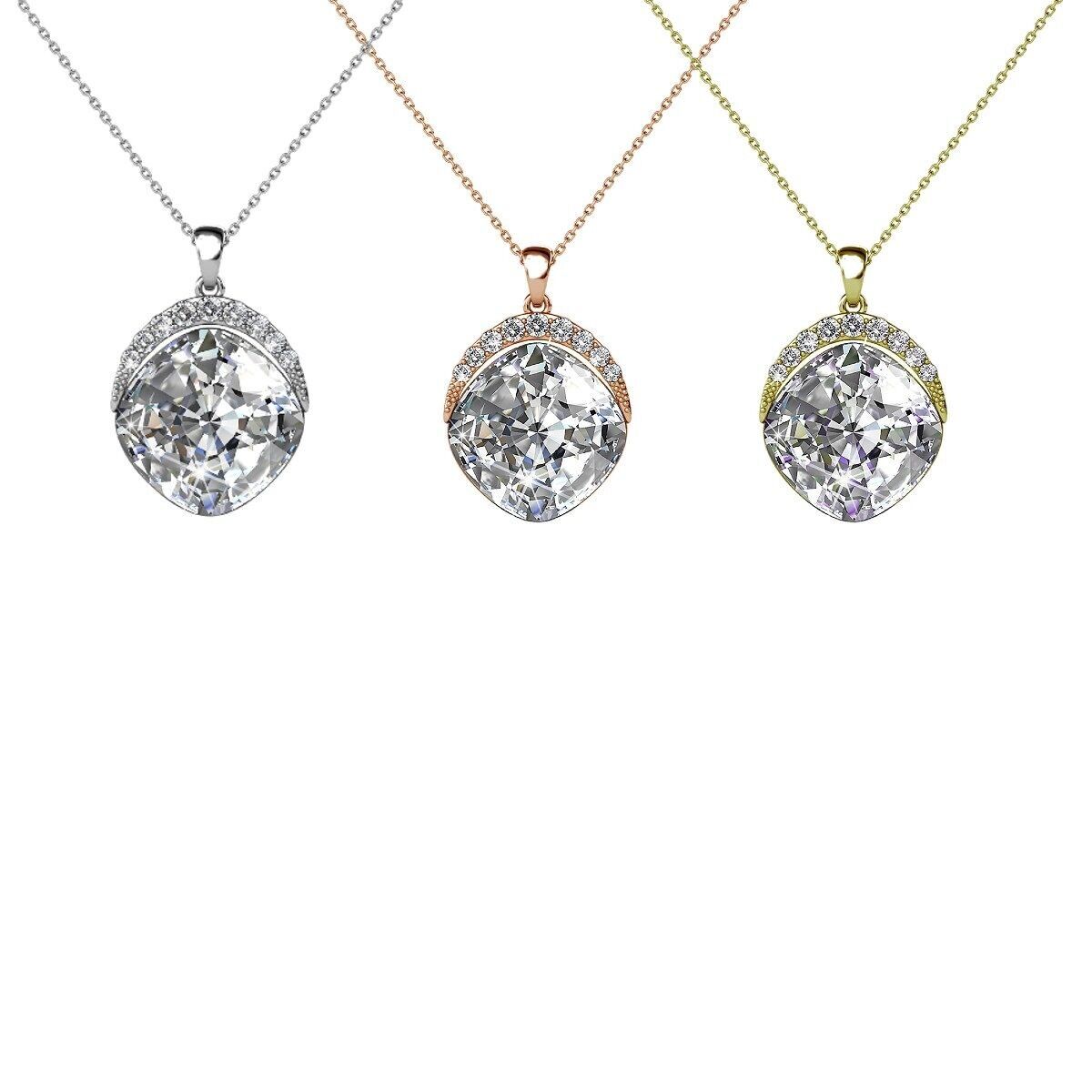 Set di 3 pendenti Tiffy: oro, oro rosa, argento e cristallo