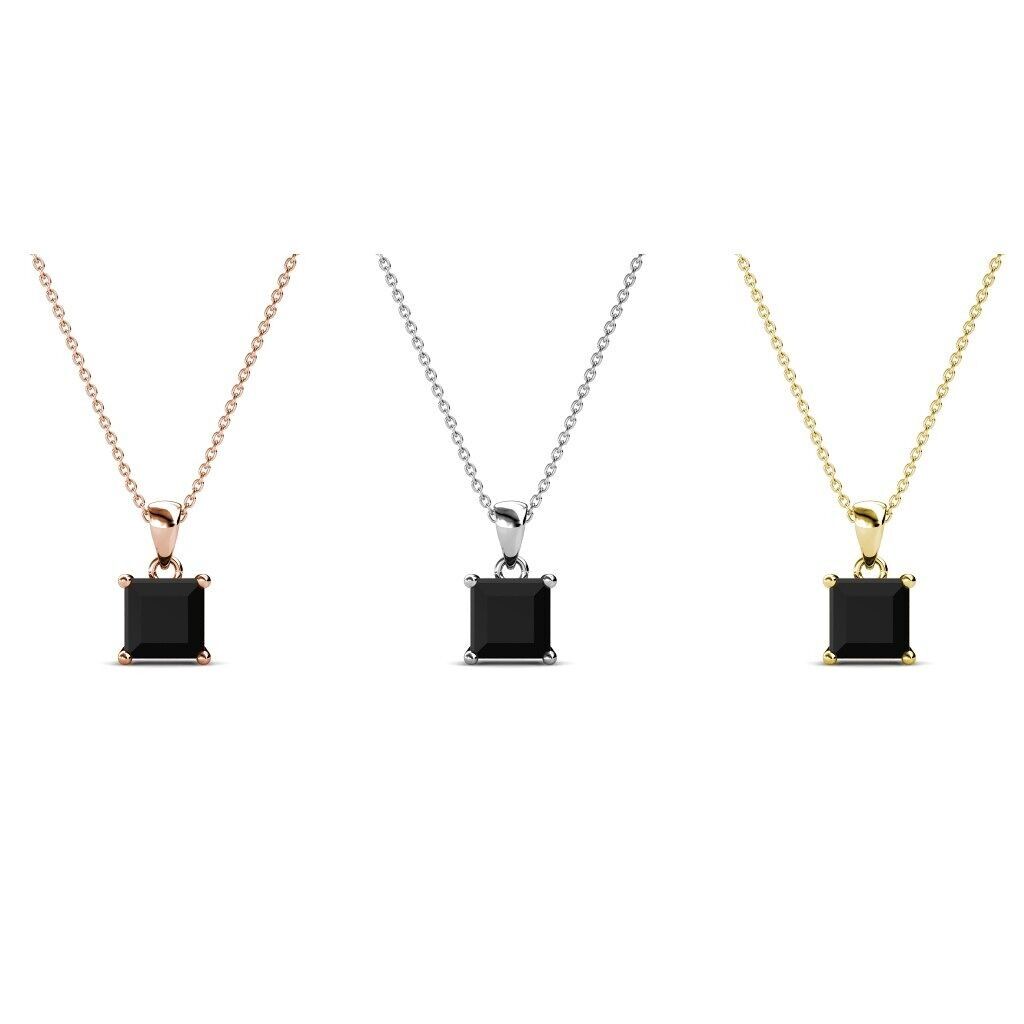Collana quadrata semplice: oro, oro rosa, argento e nero