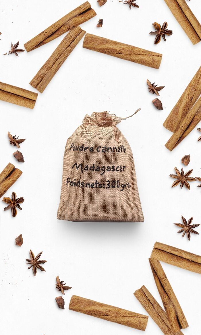 Cannella in polvere sacchetto di juta da 300 gr