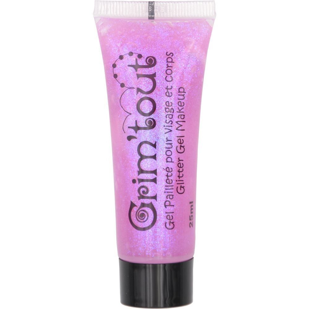 Glitter Gel for Party Makeup in 25 ml tube in Blister Pack - Pink
