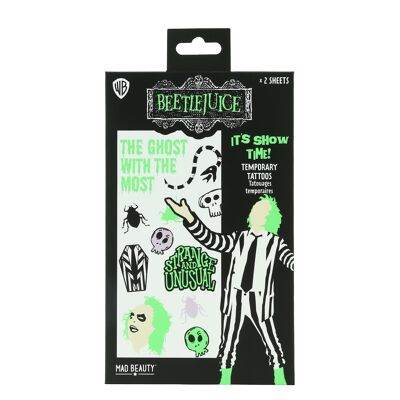 Tatuajes corporales de Beetlejuice de Mad Beauty
