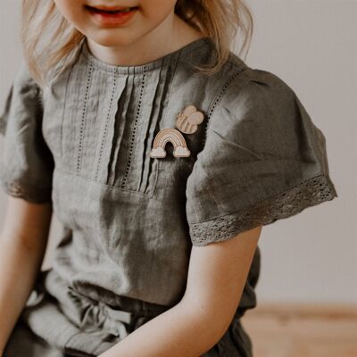 Wooden pin's - Rainbow