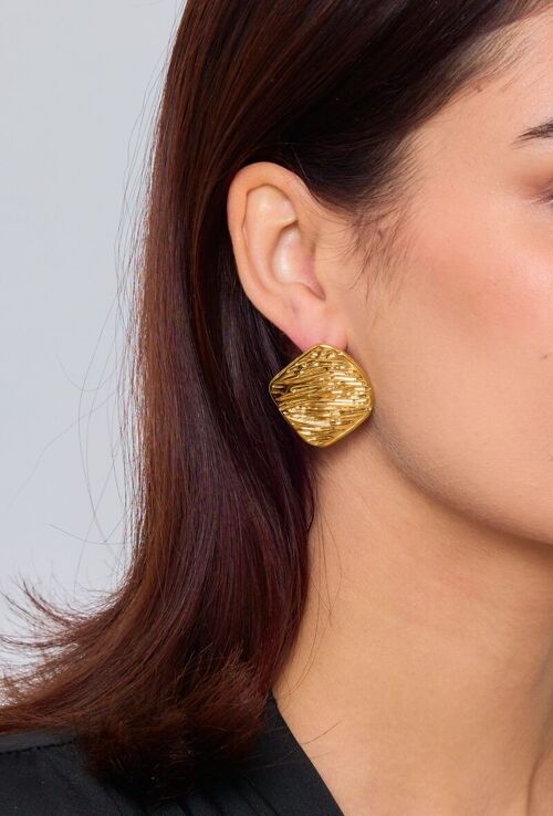 Boucles d'oreilles en acier inoxydable 124AQ41