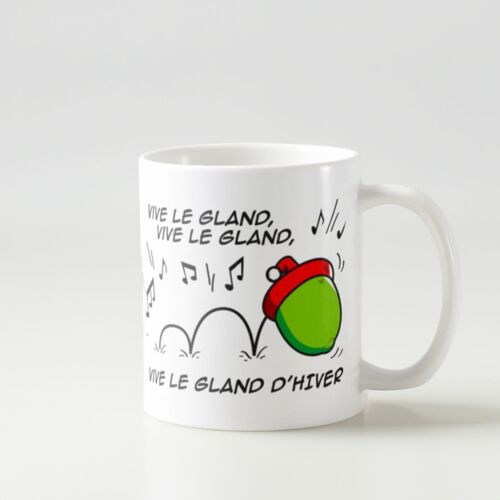 Le mug de Noël qui fait rire sous la neige : VIVE LE GLAND D'HIVER