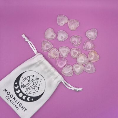 Mini Heart - Pietra tascabile in quarzo trasparente