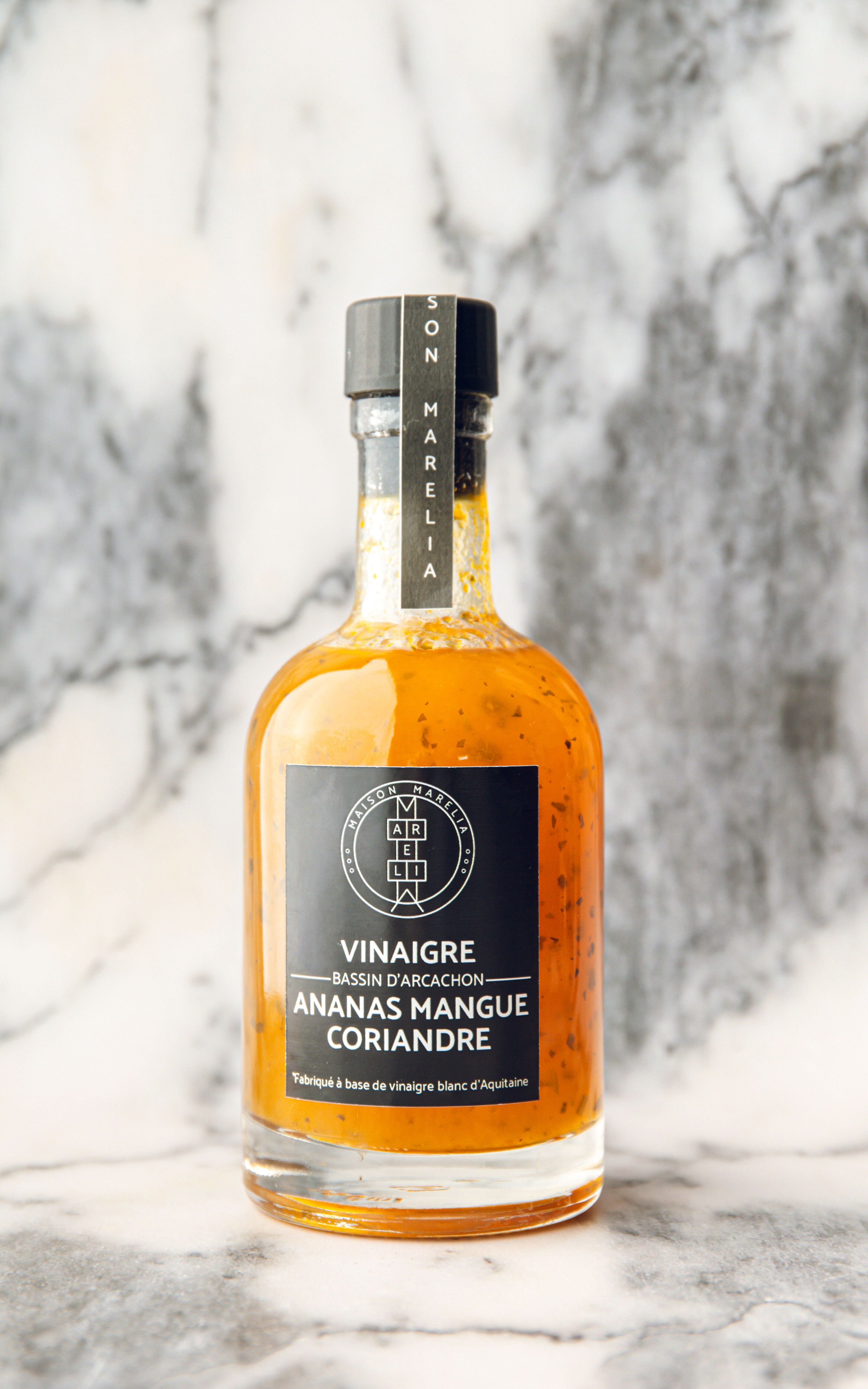 Aceto di coriandolo e mango di ananas