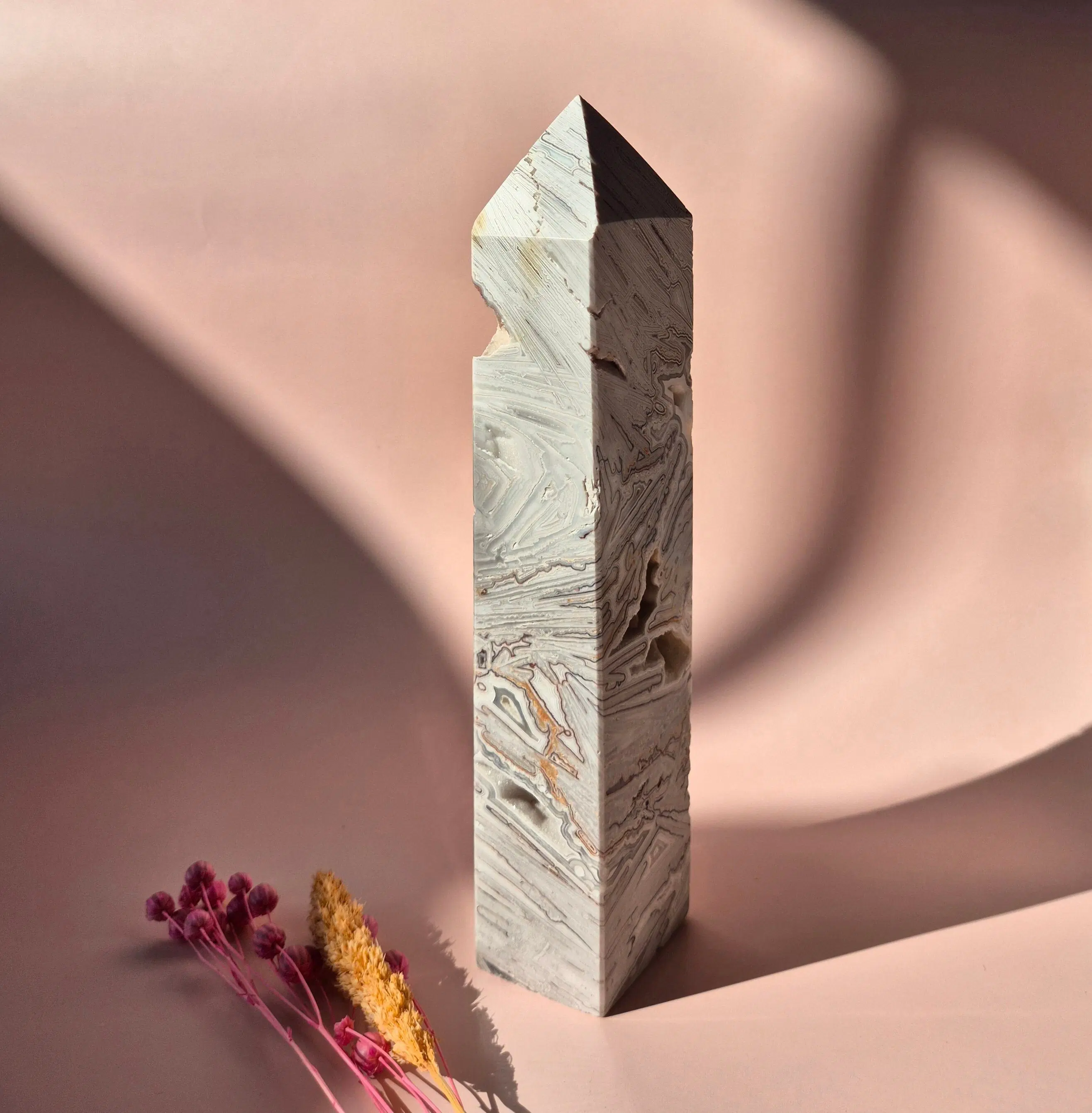 Buy wholesale XL Druzy Mexican Agate Tower – Stunning Crystal
