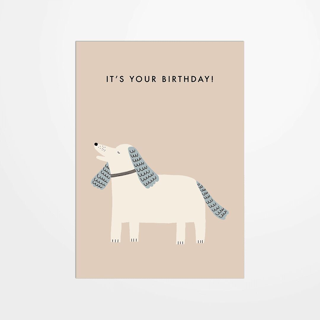 Postal - Jennifer Bouron - Perro de cumpleaños