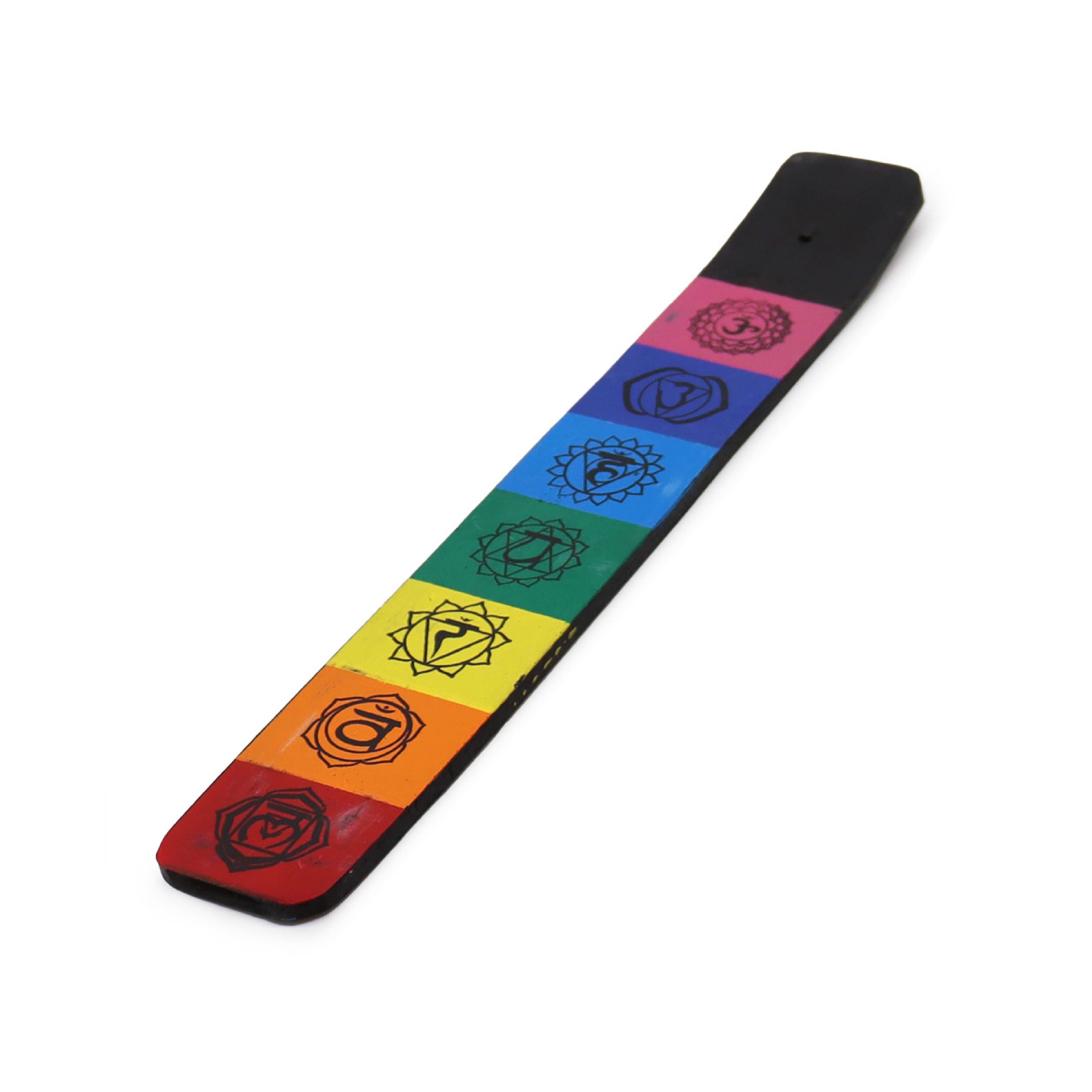 Porta incenso colorato con 7 chakra, antica saggezza