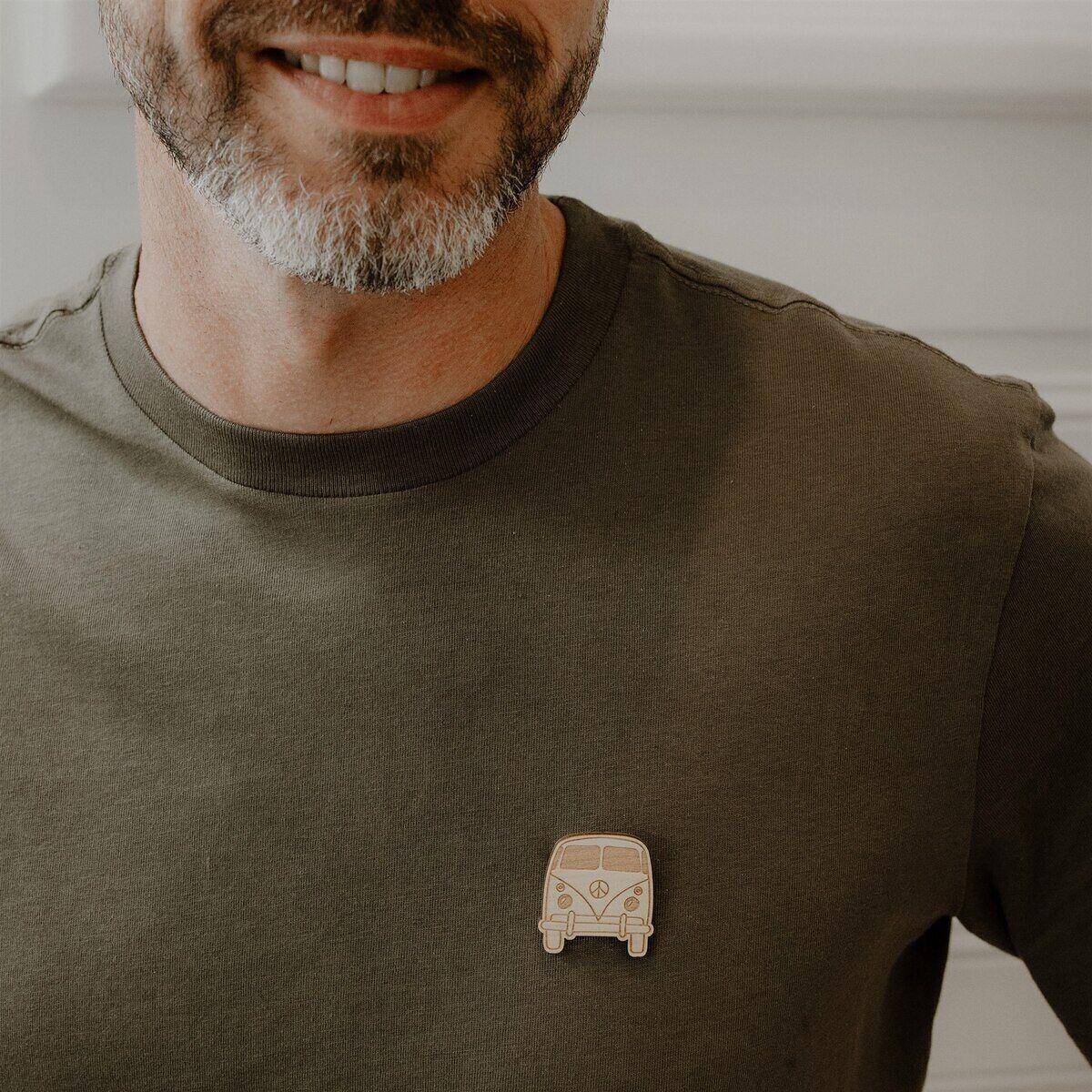 Wooden brooch - Combi