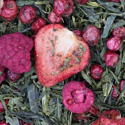 Té verde fresa y grosella - Douceur des Bois - Granel 1 KG