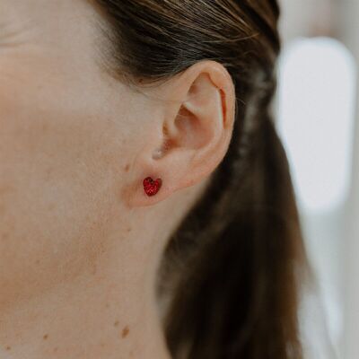 Orecchini glitterati - Cuori