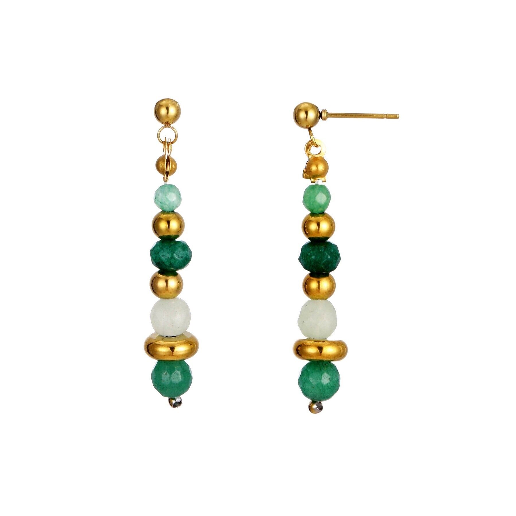 Boucle d'oreille tige Vitalie en acier inoxydable