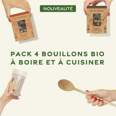LOT DE 4 BOUILLONS BIO BEST SELLERS (BOÎTES DE 12 SACHETS)
