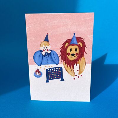 Boy & Lion Birthday Card