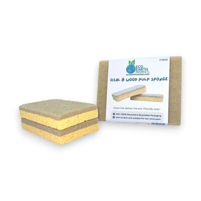 Sisal & Wood Pulp Sponge (2 Pack)