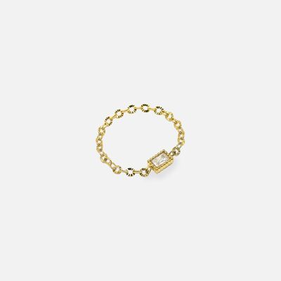 Anillo de cadena estrellada rectangular Daya
