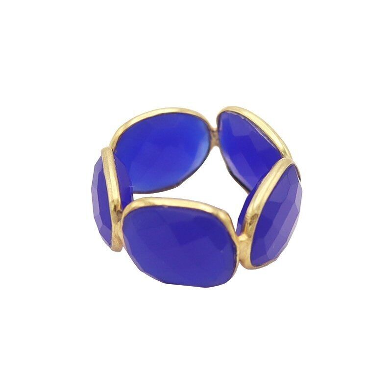 Anillo Oversize Azul Royal