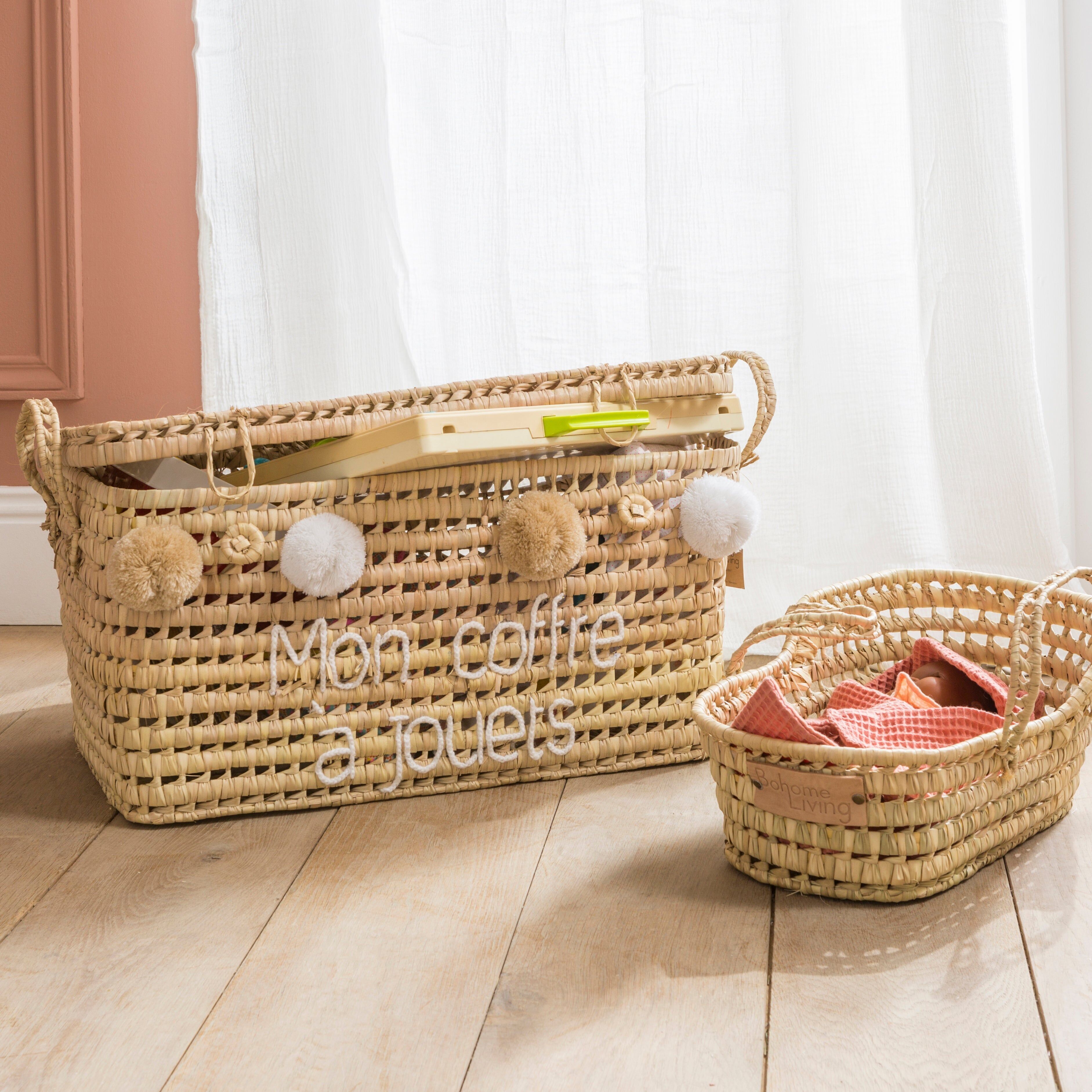 Palm Leaf Storage Trunk 60cm - My Toy Chest