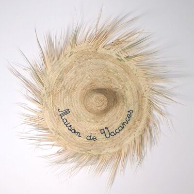 Cappello in paglia da muro con frange - Personalizzabile
