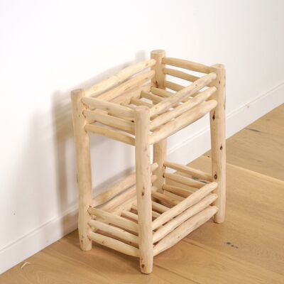 Servidor de madera en bruto de 2 niveles