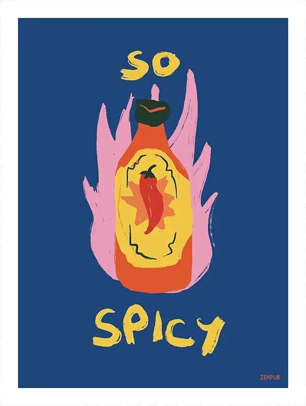 Affiche sauce piquante │ Poster cuisine / humour