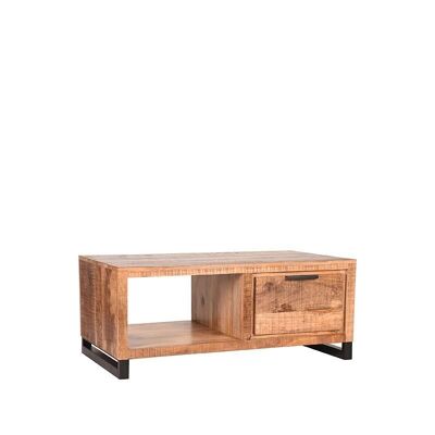 Homestorecity Salontafel Glasgow - Rugoso - Mangohout - 110x60 cm