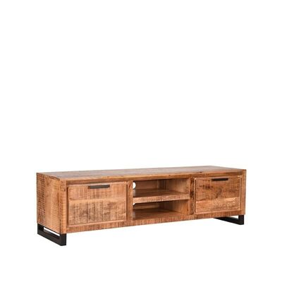 Mueble de televisión Homestorecity Glasgow - Rough - Mangohout - 160 cm