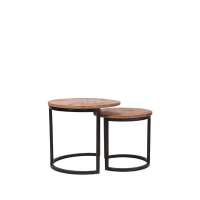 Homestorecity Salontafel Set Duo - Brut - Mangohout