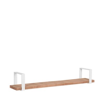 Homenegozio Wanddecoratie Slam Wandplank - Wit - Mangohout - XXL