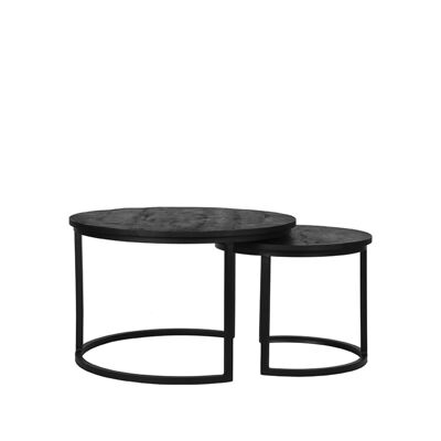 Homenegoziocittà Salontafel Double - Zwart - Mangohout