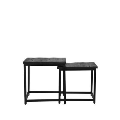 Homestorecity Salontafel Twain - Zwart - Mangohout