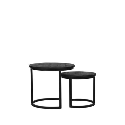 Homestorecity Salontafel Duo - Noir - Mangohout