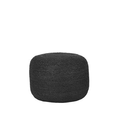 Homestorecity Poef Jute - Noir - Jute - 50 cm