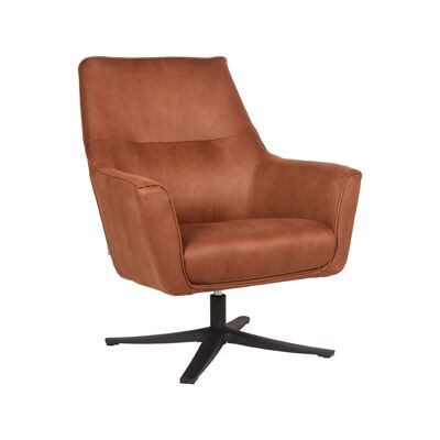 Fauteuil Tod Homestorecity - Cognac - Microfibre