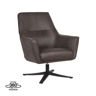 Homestorecity Fauteuil Tod - Antraciet - Microfibre
