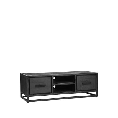 Homestorecity Tv-meubel Chili - Noir - Mangohout - 120 cm