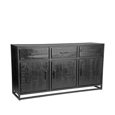 Homestorecity Dressoir Chili - Noir - Mangohout