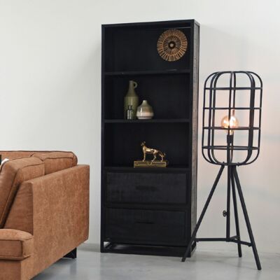 Homestorecity Boekkast Chili - Noir - Mangohout