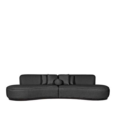 Homestorecity Bank Mori - Antraciet - Boucle - 4-Zits