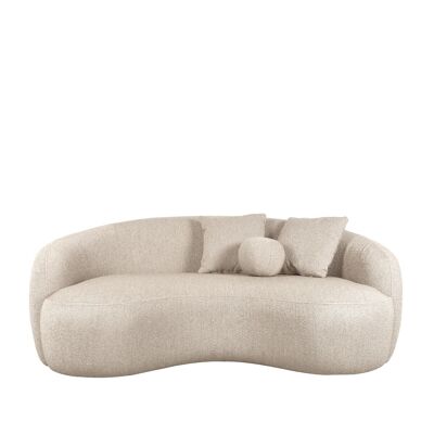 Homestorecity Bank Nesso - Beige - Boucle - 2-Zits