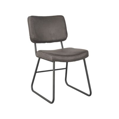 Homestorecity Eetkamerstoel Noah - Antraciet - Microfibra
