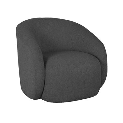 Homestorecity Fauteuil Alby - Antraciet - Boucle