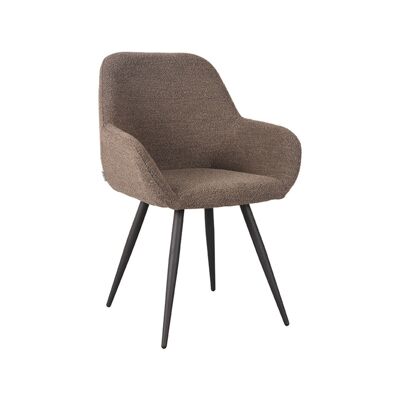 Homestorecity Eetkamerstoel Fender - Bruin - Boucle